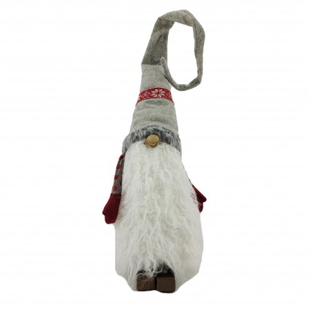 Palacedesigns 36 x 6.3 x 6.7 in. Red & Gray Winter Gnome with Snowflakes PA3099279